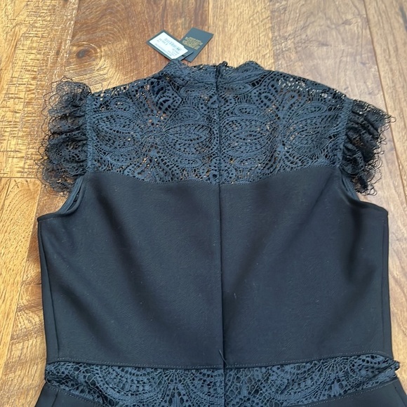 NWT Maje Woman’s Black Izona Lace Detail Romper Accents Size 36/US 4 - Picture 7 of 10